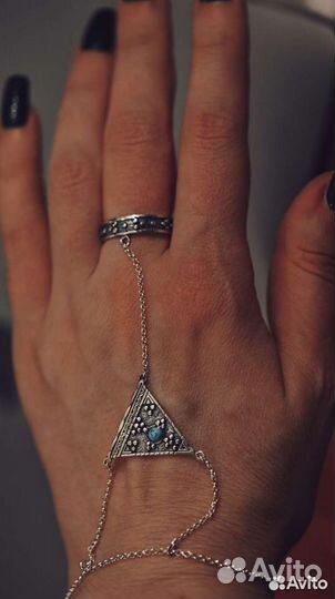 Браслет слейв кулон герб серебряный