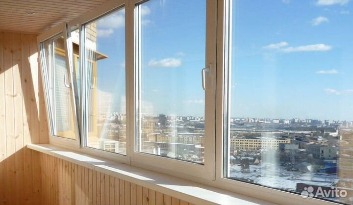 Остекление балконов и лоджий в рассрочку R1073