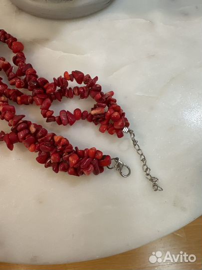 Бусы ССР коралл