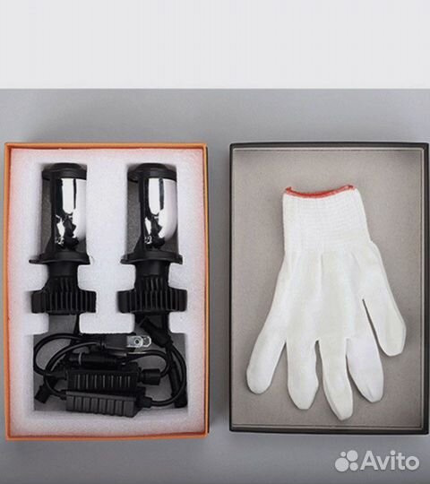 Автомобильные led лампы с линзой цоколь H4