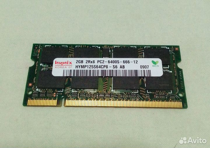 DDR2 1GB, 2GB оперативная память для ноутбука