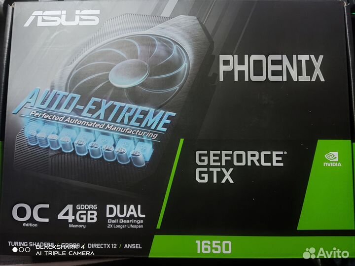 Видеокарта Asus Phoenix GTX 1650 4gb gddr6