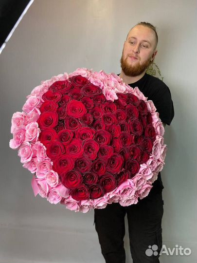 Букеты из 101 розы, 51 розы, 25 роз с доставкой