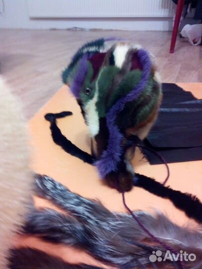 Норковые шапки меховые полоски