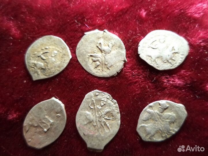 Монеты Чешуя Иван IV Грозный 1533-1584 г. серебро