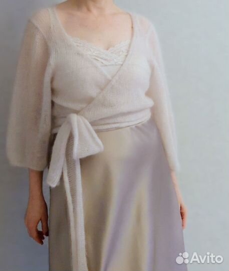 Кофта с запахом из итальянского мохера