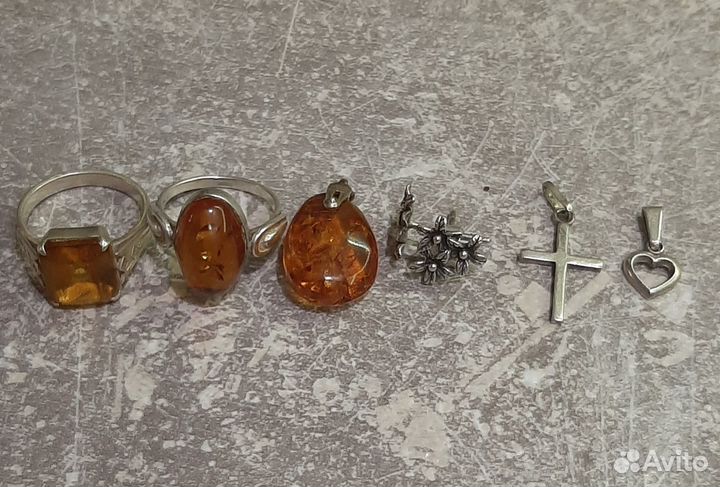 Серебянные кольца, серьги,кулоны ссср,винтаж