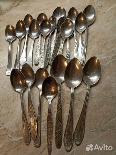 Чайные и десертные ложки СССР нержавейка