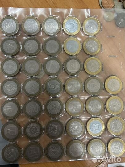 Монета 10 рублей коллекция 130 штук