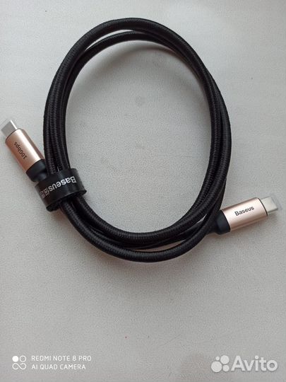 Кабель Baseus Cafule Series PD3.1 Cable 1м 10Gbps