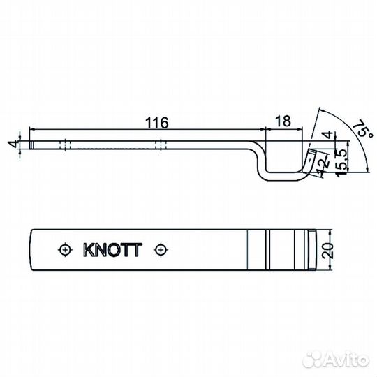 Пластина для замок борта прицепа SVB20 арт.6S5673
