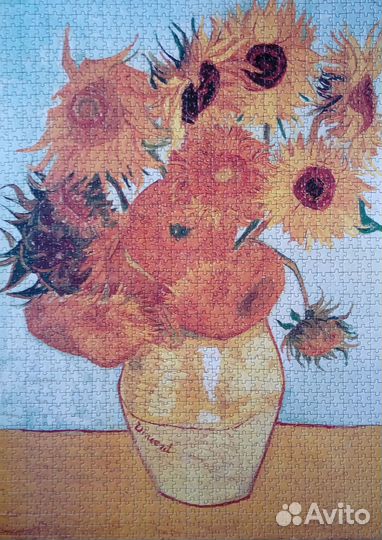 Пазл 1500 деталей Ван Гог Подсолнухи hatber