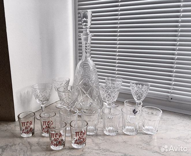 Бокалы, стаканы, рюмки Хрусталь Стекло