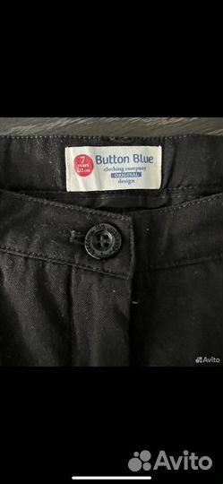 Button blue школьные брюки 122