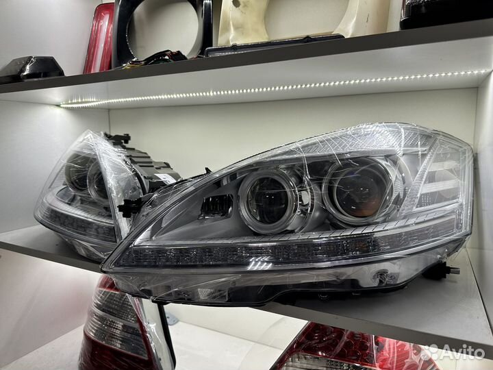 Mercedes benz w221 фары рестайлинг для дореста