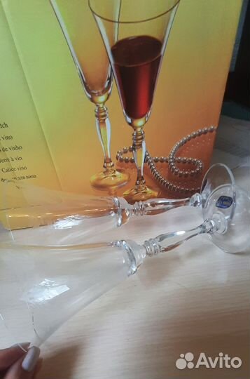 Фужеры бокалы богемия новые