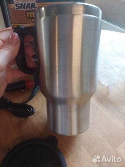 Автомобильная термокружка новая с прикуривателем
