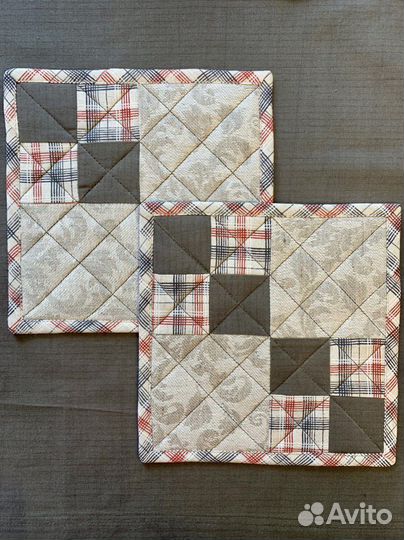 Комплект из льна для кухни-фартук/передник