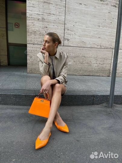 Балетки летние 39р Эконика оранжевые оригинал