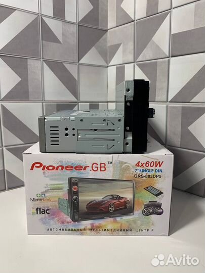 Магнитола Pioneer 1DIN с экраном Bluetooth