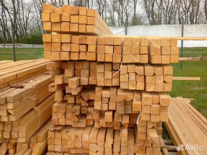 Брус обрезной 50х50х3000 мм, сорт 1, т/у