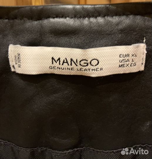 Кожаная женская куртка Mango xl