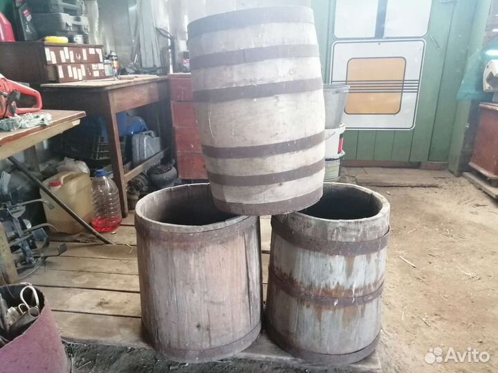 Деревянные бочки бу и колёса от телеги СССР