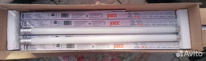 Лампа светодиодная Jazzway, T8, G13, 10 Вт, 6500 K