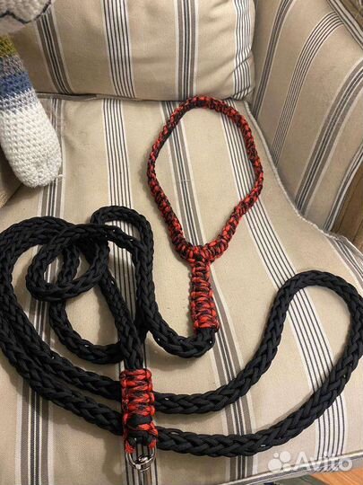 Поводок для собак из паракорда к ошейнику на заказ