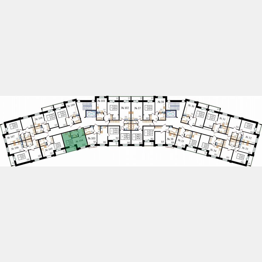 Квартира-студия, 32,8 м², 5/8 эт.