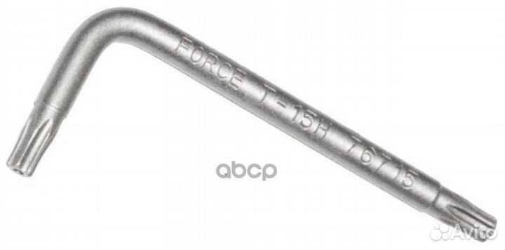 Ключ Г-образный torx T-15H с отверстием force 7