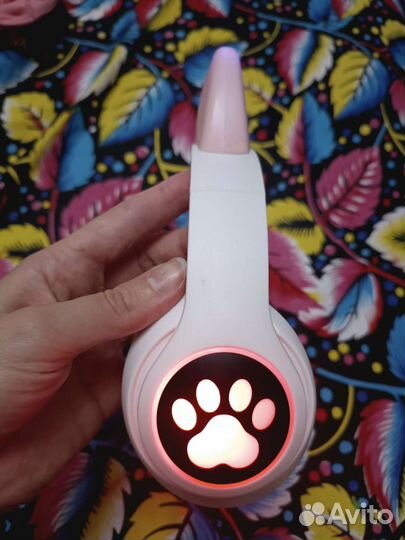 Детские наушники безпроводные кот