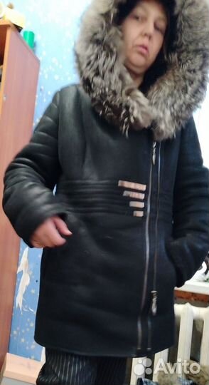 Дублёнка с чернобуркой 52-56