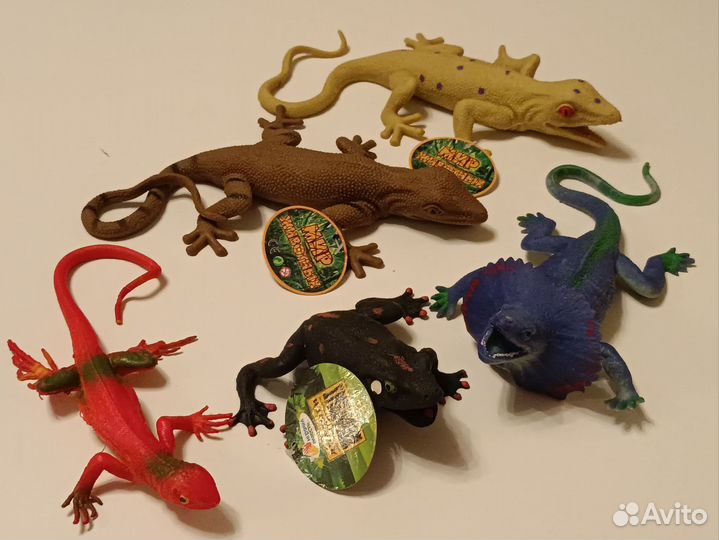 Игрушки тянучки, рептилии - ящеры
