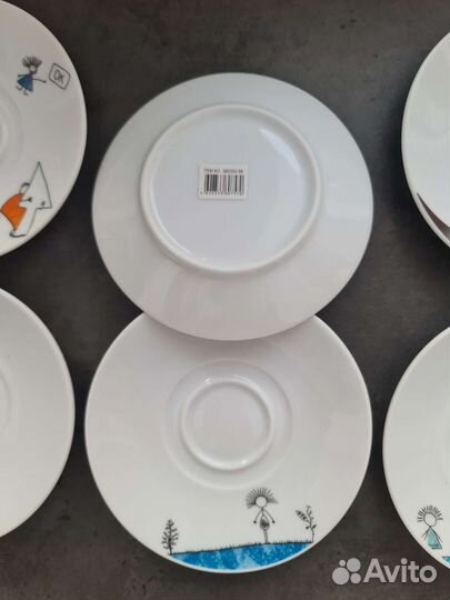 Оригинальный кофейный сервиз на 6 персон новый