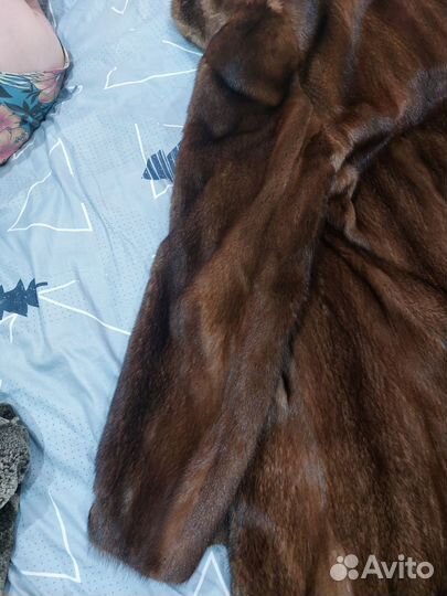 Шуба норковая с капюшоном 50 52