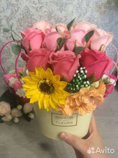 Букет из мыльных роз в наличии