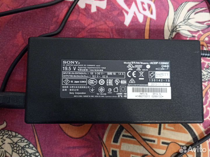 Блок питания sony оригинальный 19.5 В 6.2 Ампер