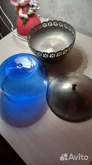 Ваза конфетница джемница. Мельхиор