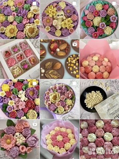 Шоколадные букеты, цветы, конфеты