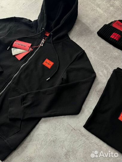 Спортивный костюм Hugo Boss трехнитка черный