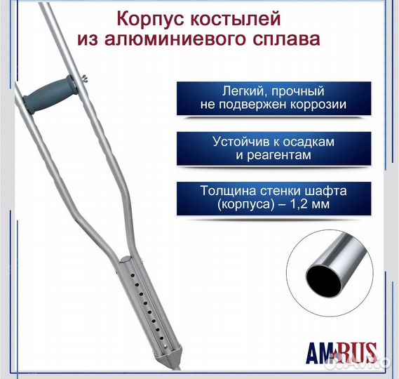 Костыли подмышечные бу