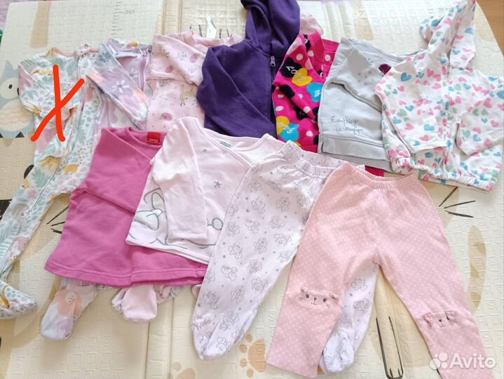 Пакет вещей для девочки 9 мес- 18