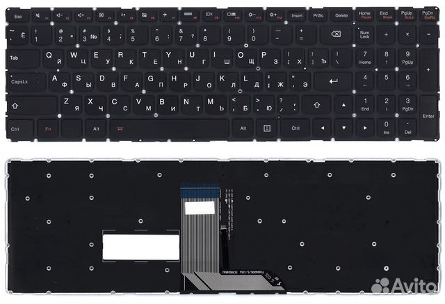 Клавиатура для Lenovo Yoga 500-15 с подсветкой