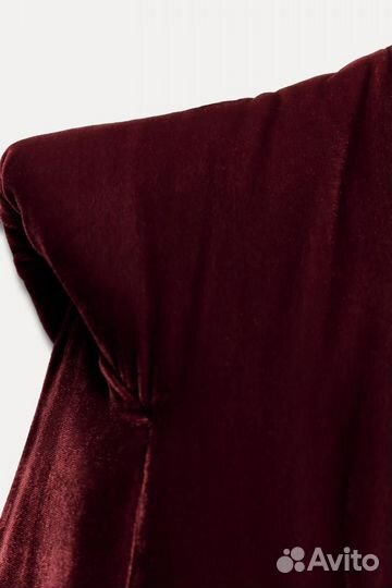 Zara стеганая куртка из коллекции ZW, винный М