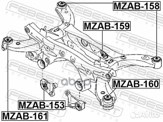 Сайлентблок опоры дифференциала mazda CX-5 KE 2