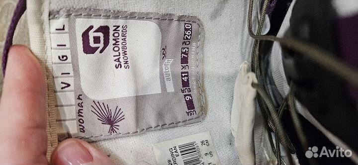 Сноубордические ботинки женские salomon 40