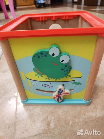 Деревянный сортер куб детская игрушка