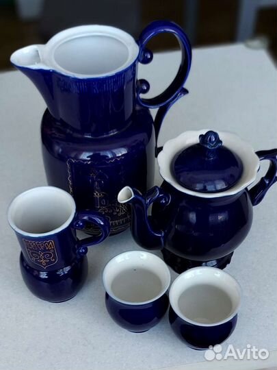 Столовый сервиз фарфор кобальт СССР