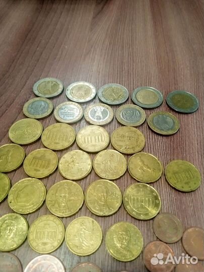 Монеты 40 шт лот Европа